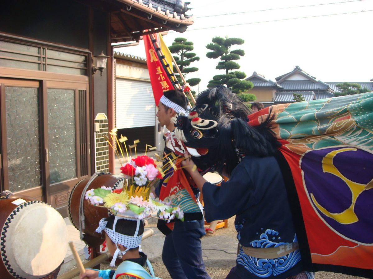 2008年 多度津町山階 秋祭り 村遣い 上小原獅子組