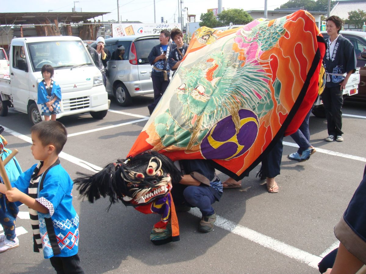 2008年 長田 in 香の香 秋祭り ヘンド獅子 上小原獅子組