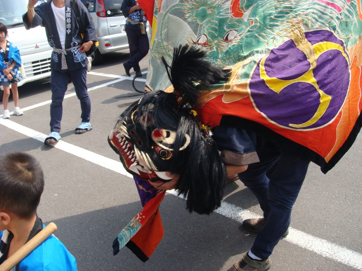 2008年 長田 in 香の香 秋祭り ヘンド獅子 上小原獅子組