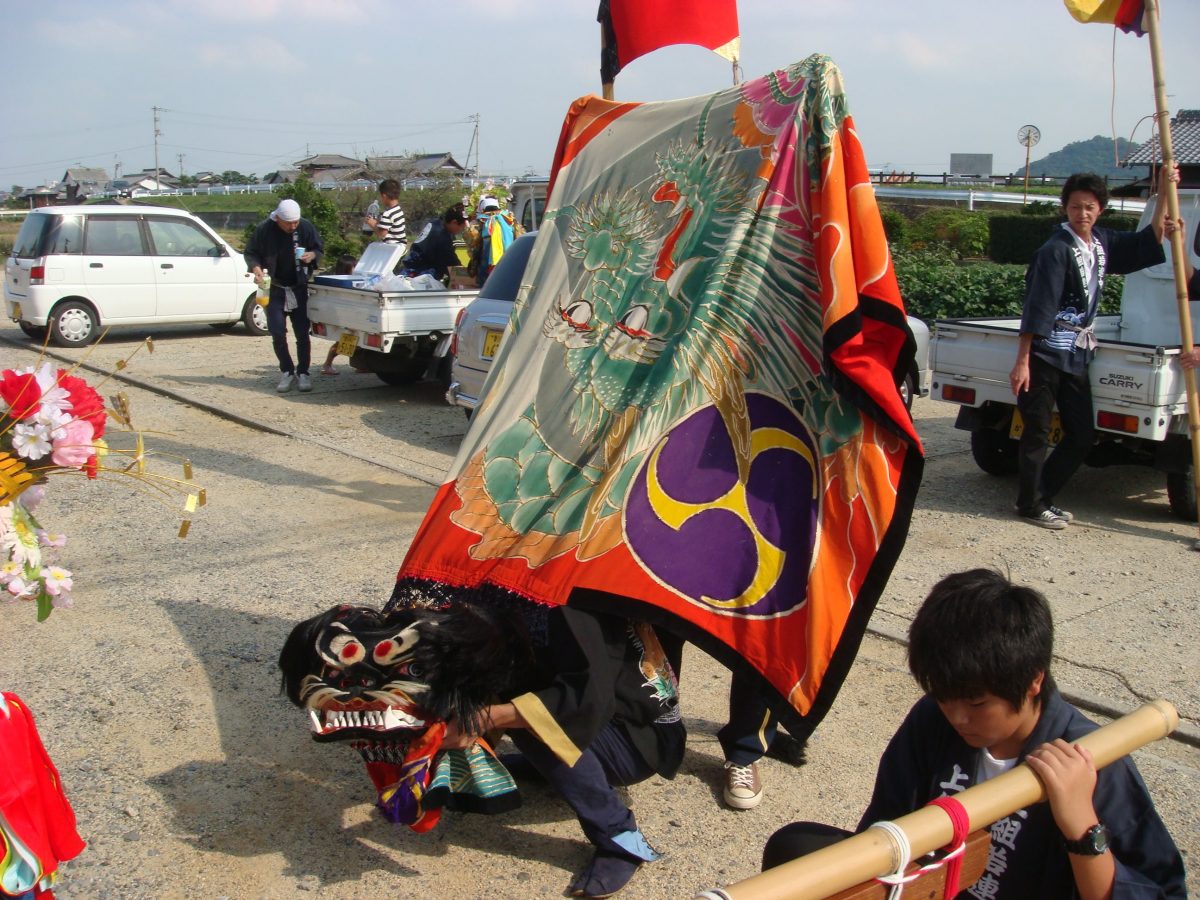 2008年 多度津町山階 秋祭り 村遣い 上小原獅子組