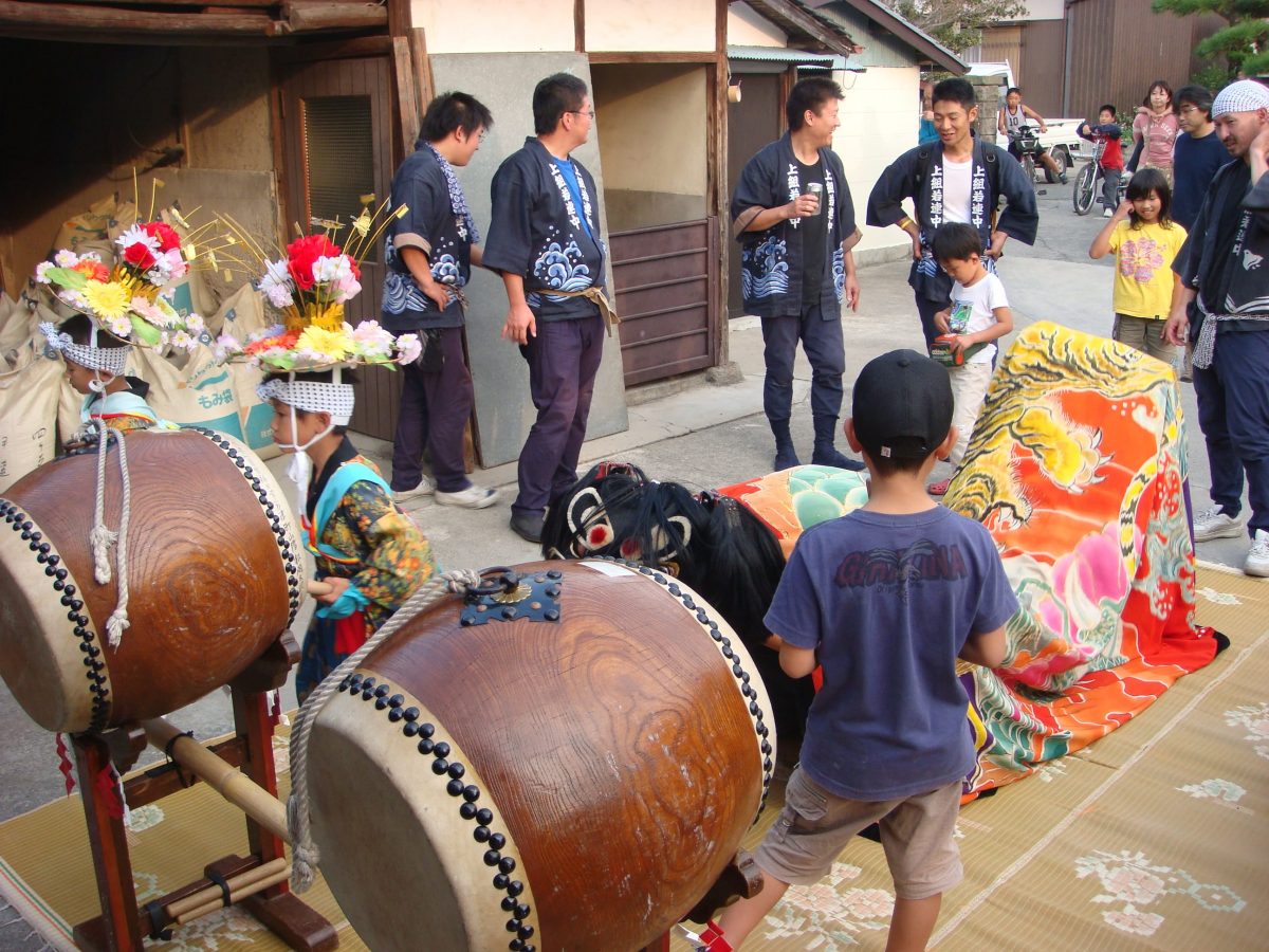 2008年 多度津町山階 秋祭り 村遣い 上小原獅子組