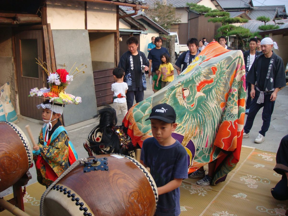 2008年 上小原獅子組 秋祭り 村遣い