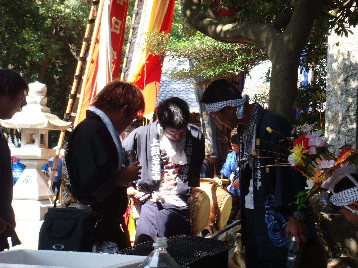 2009年 多度津町山階・春日神社 秋季例大祭 記念 上小原獅子組