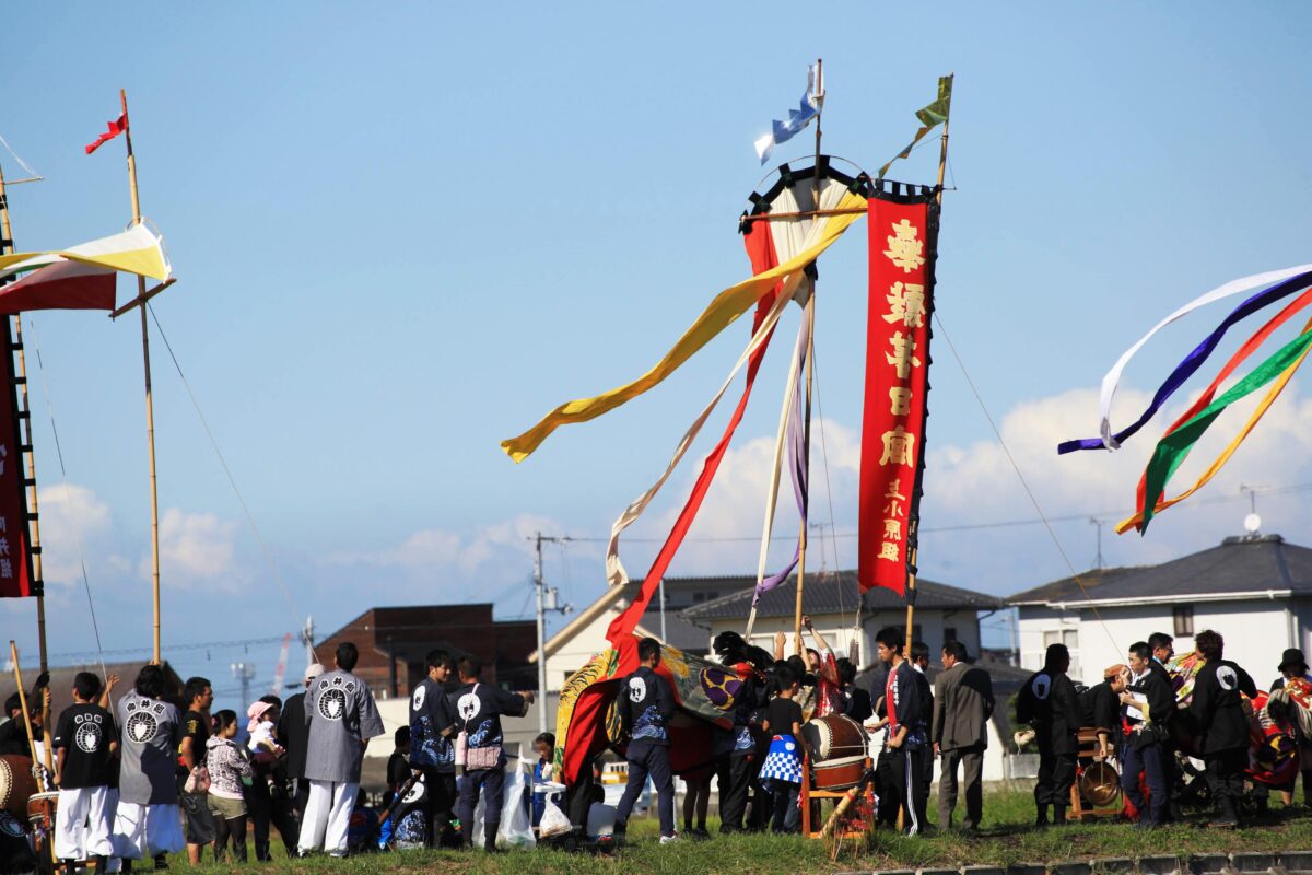 2013年 多度津町山階・藤波池 秋季例大祭 池まわり 上小原獅子組