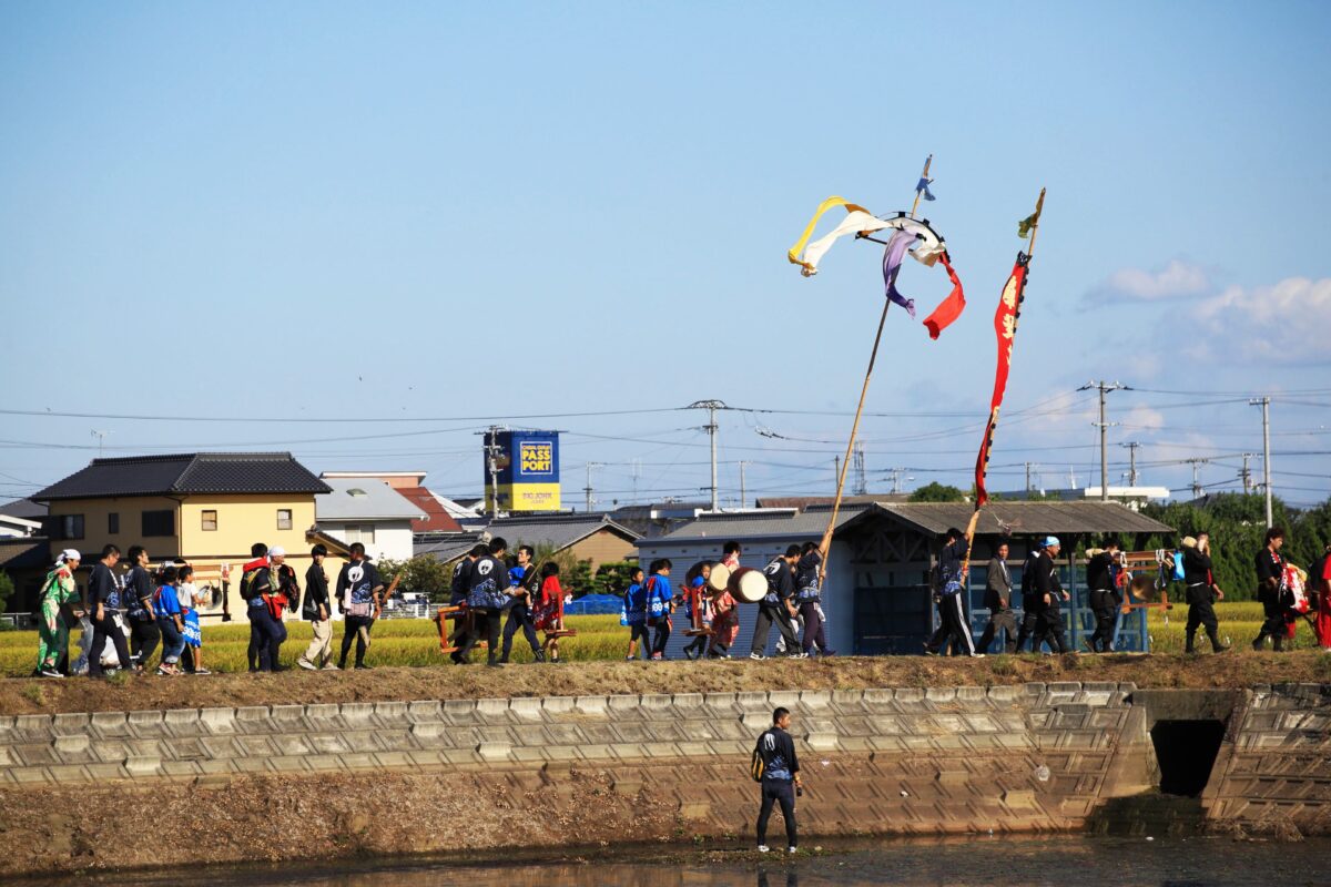 2013年 多度津町山階・藤波池 秋季例大祭 池まわり 上小原獅子組