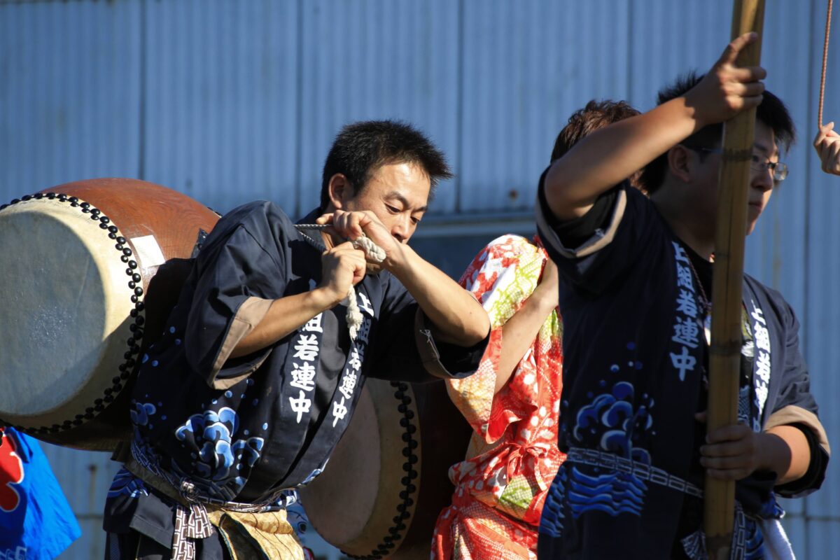2013年 多度津町山階・藤波池 秋季例大祭 池まわり 上小原獅子組