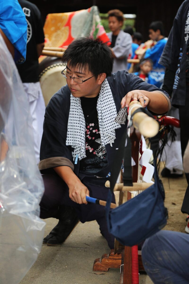 2014年 多度津町山階・春日神社 秋季例大祭 舞い込み 上小原獅子組