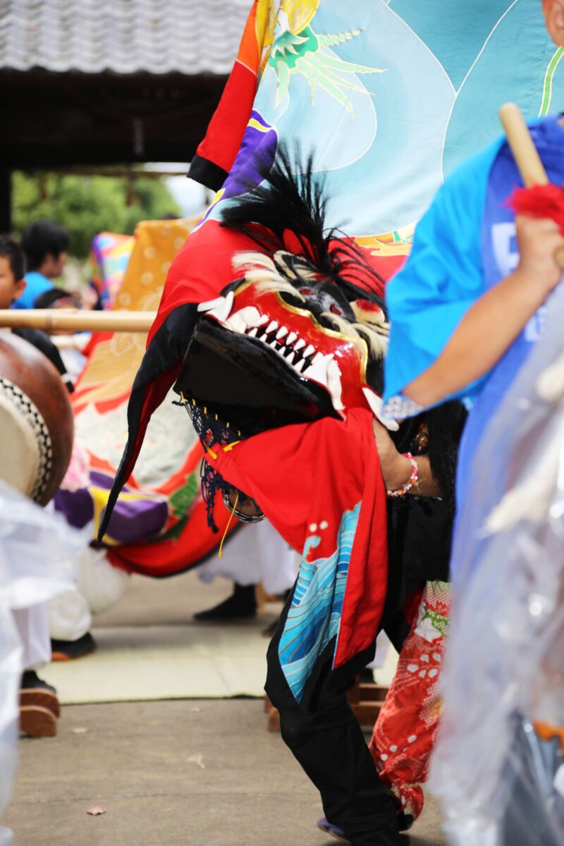 2014年 多度津町山階・春日神社 秋季例大祭 舞い込み 上小原獅子組
