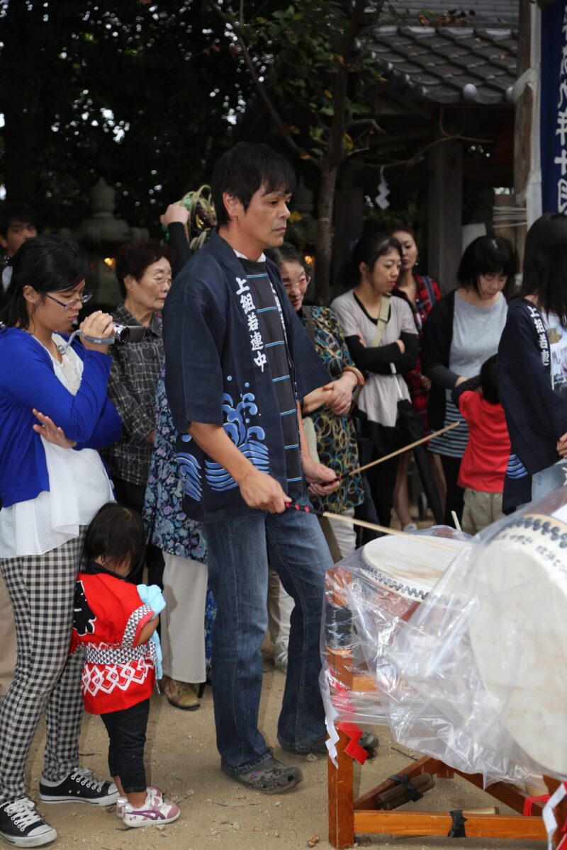 2014年 多度津町山階・春日神社 秋季例大祭 舞い込み 上小原獅子組