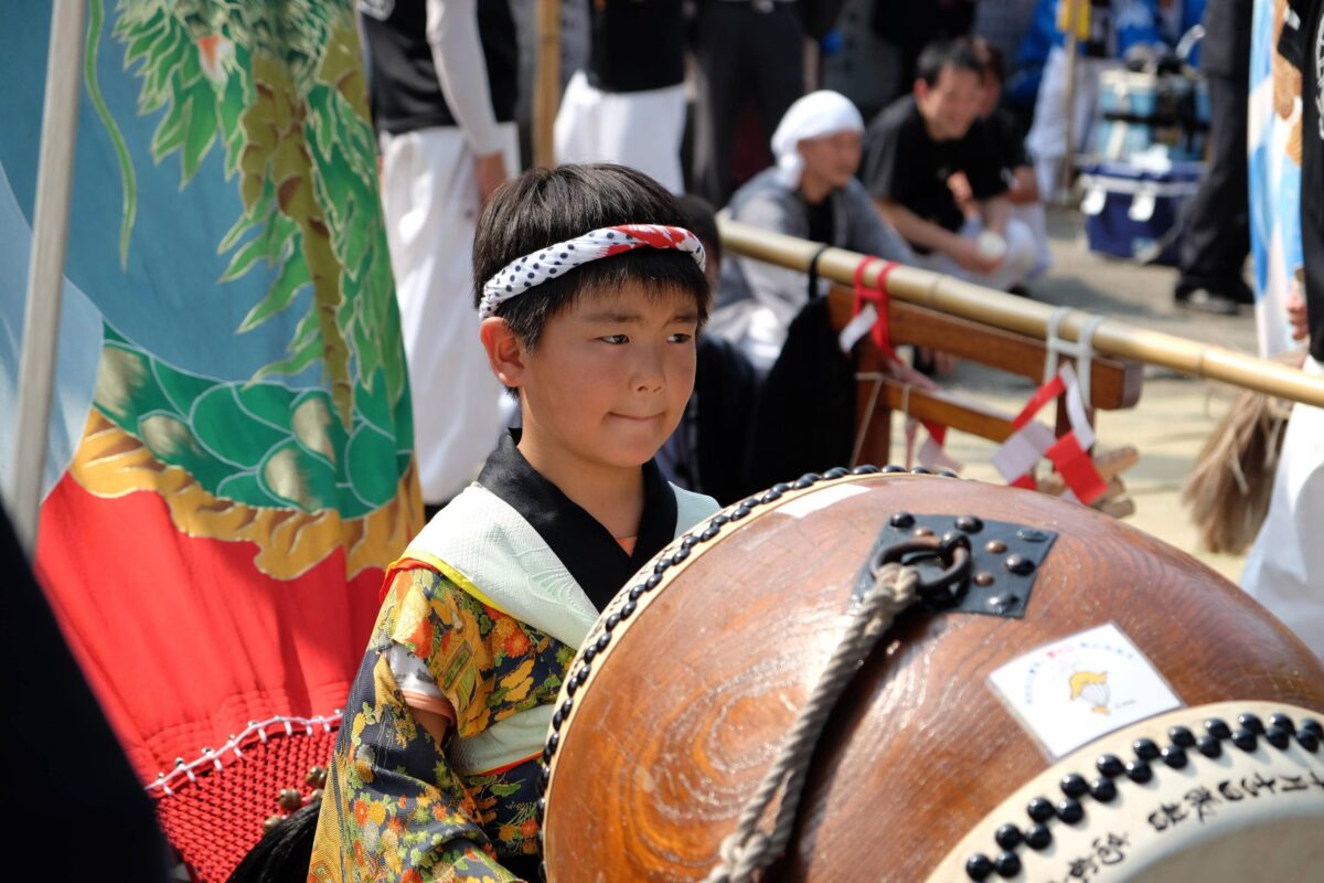 2016年 多度津町山階・春日神社 秋季例大祭 傘揃え 上小原獅子組