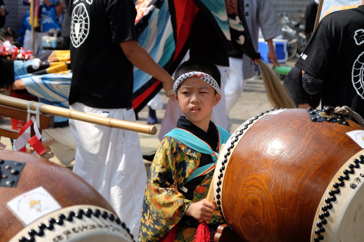 2016年 多度津町山階・春日神社 秋季例大祭 傘揃え 上小原獅子組