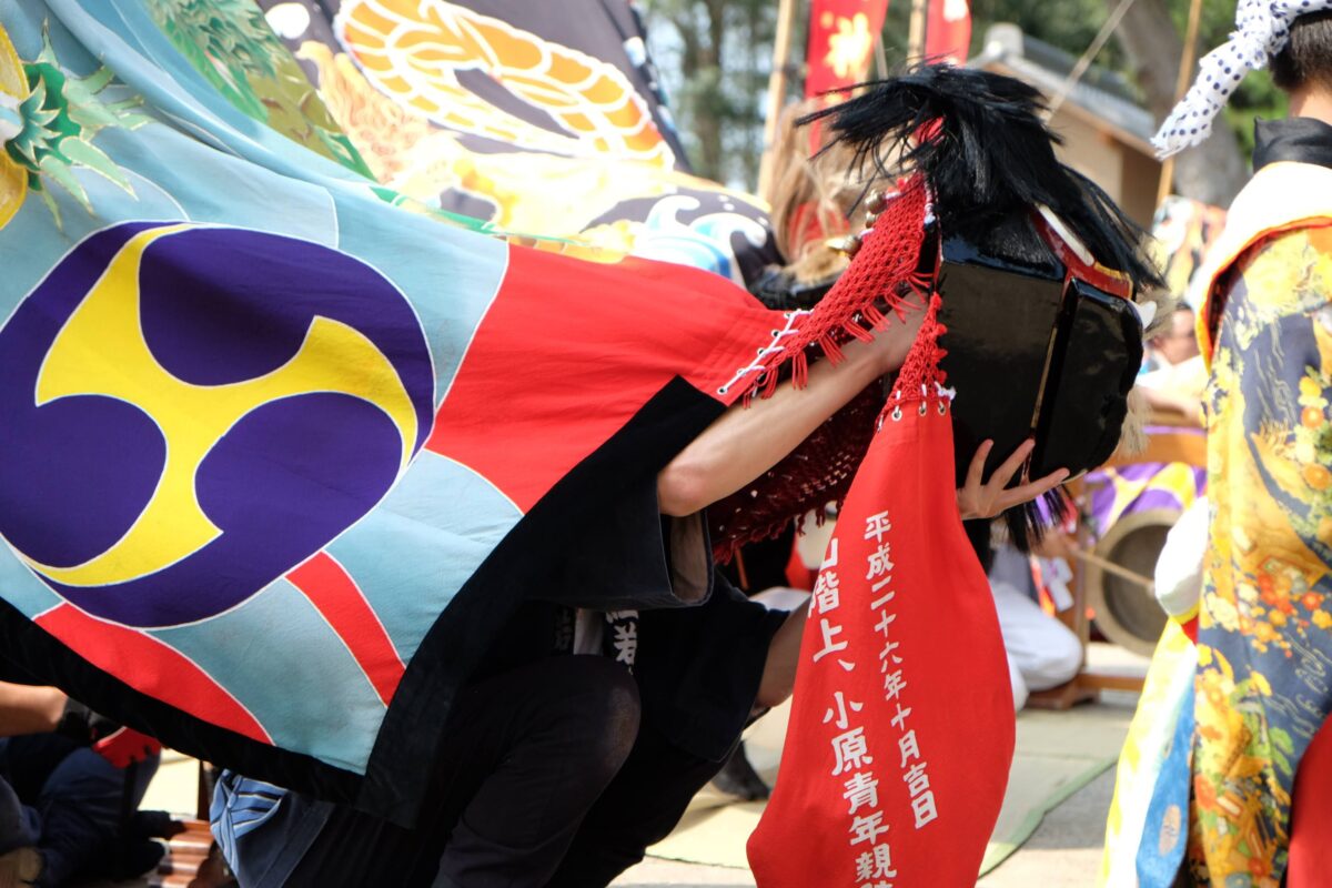 2016年 多度津町山階・春日神社 秋季例大祭 傘揃え 上小原獅子組