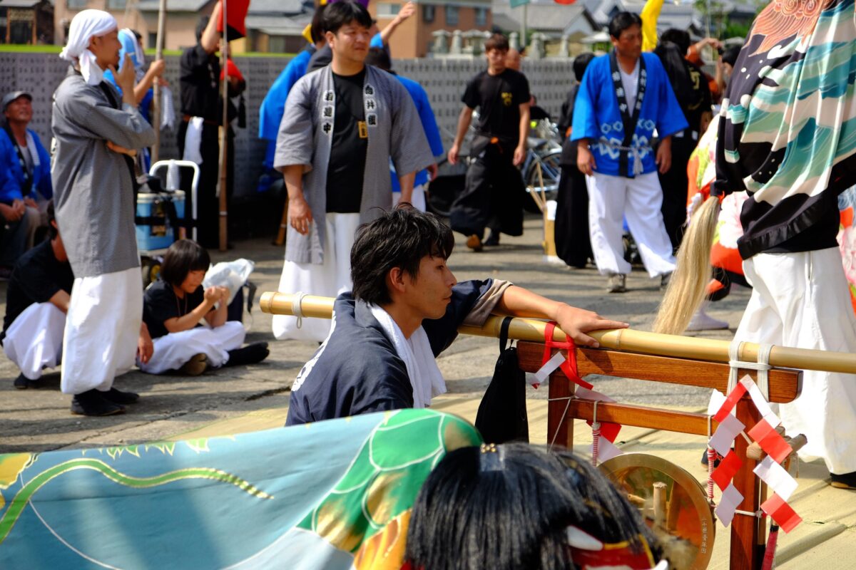 2016年 多度津町山階・春日神社 秋季例大祭 傘揃え 上小原獅子組