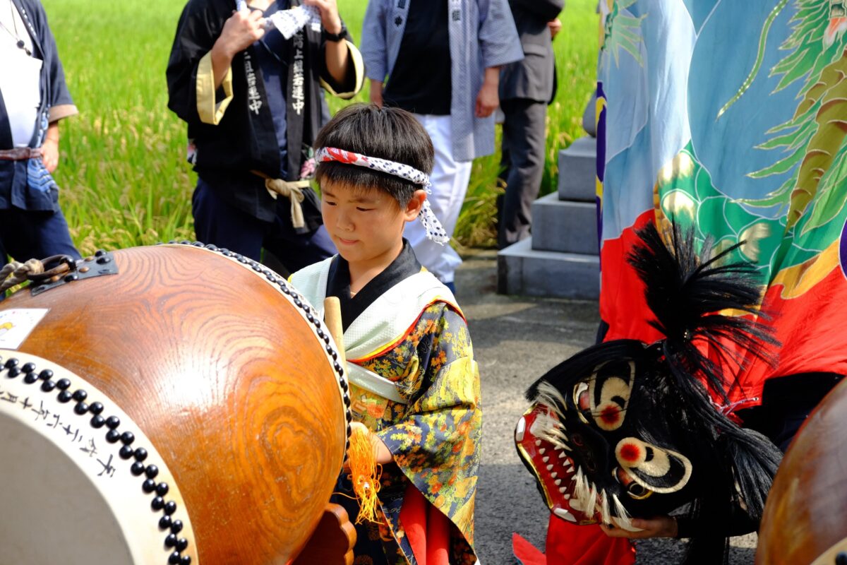 2016年 多度津町山階・春日神社 秋季例大祭 神輿休 上小原獅子組