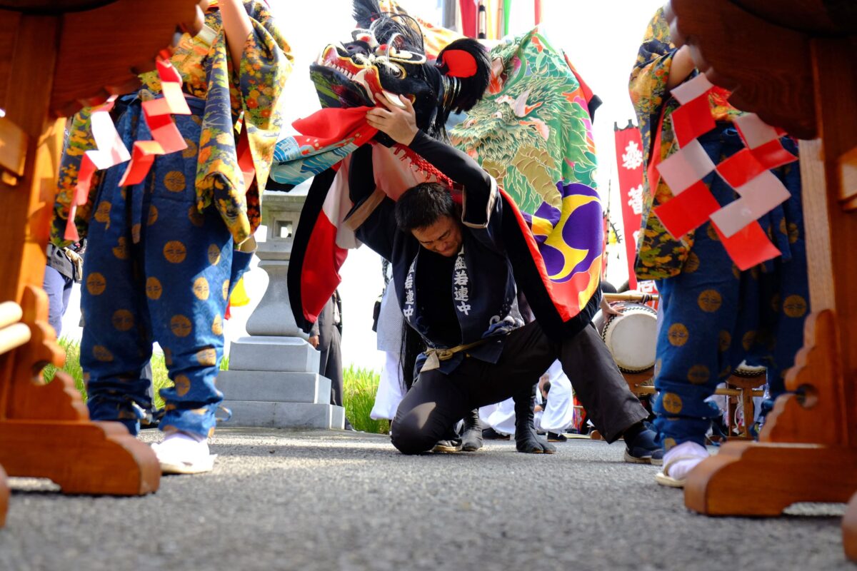 2016年 多度津町山階・春日神社 秋季例大祭 神輿休 上小原獅子組