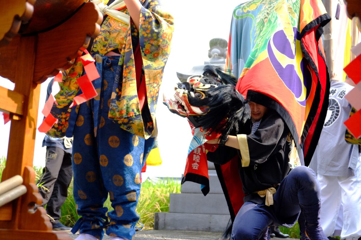 2016年 多度津町山階・春日神社 秋季例大祭 神輿休 上小原獅子組