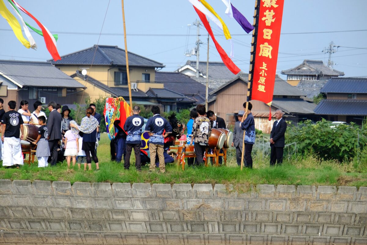 2016年 多度津町山階・藤波池 秋季例大祭 池まわり 上小原獅子組