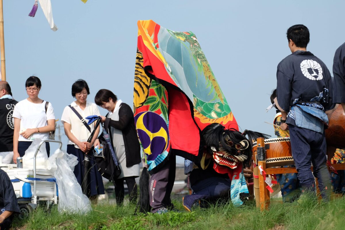 2016年 多度津町山階・藤波池 秋季例大祭 池まわり 上小原獅子組