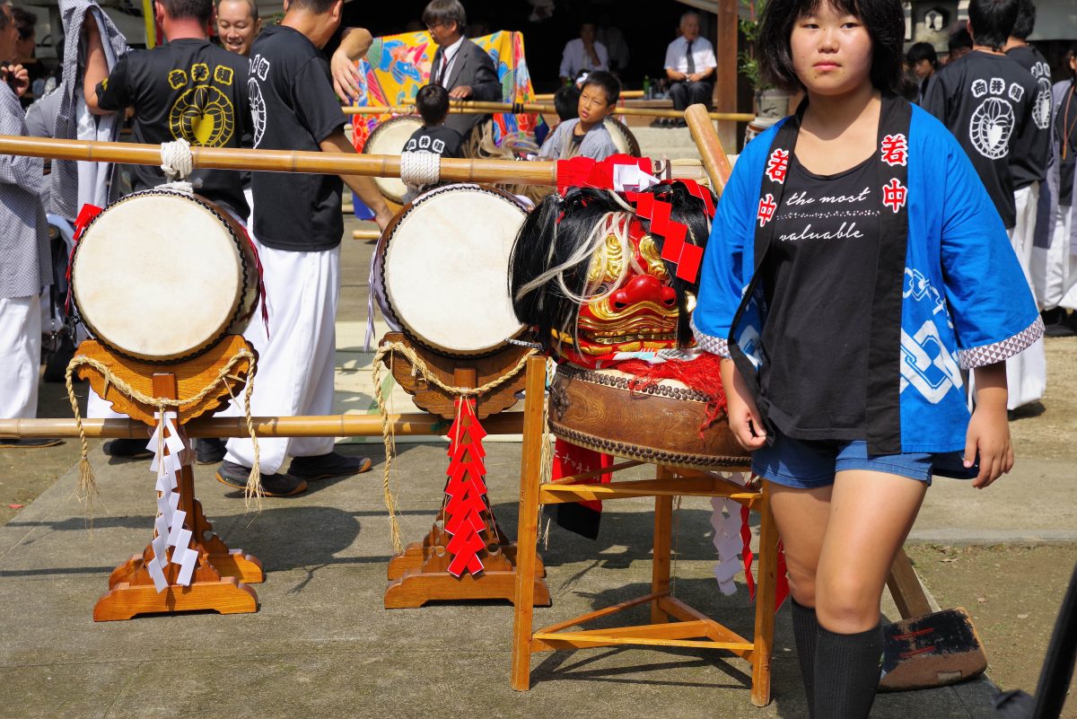 2016年 多度津町山階・春日神社 秋季例大祭 記念 上小原獅子組