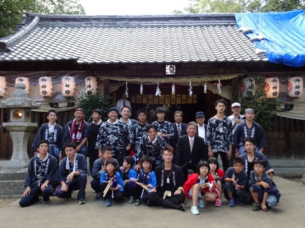 2018年 多度津町山階・春日神社 秋季例大祭 記念 集合写真 上小原獅子組