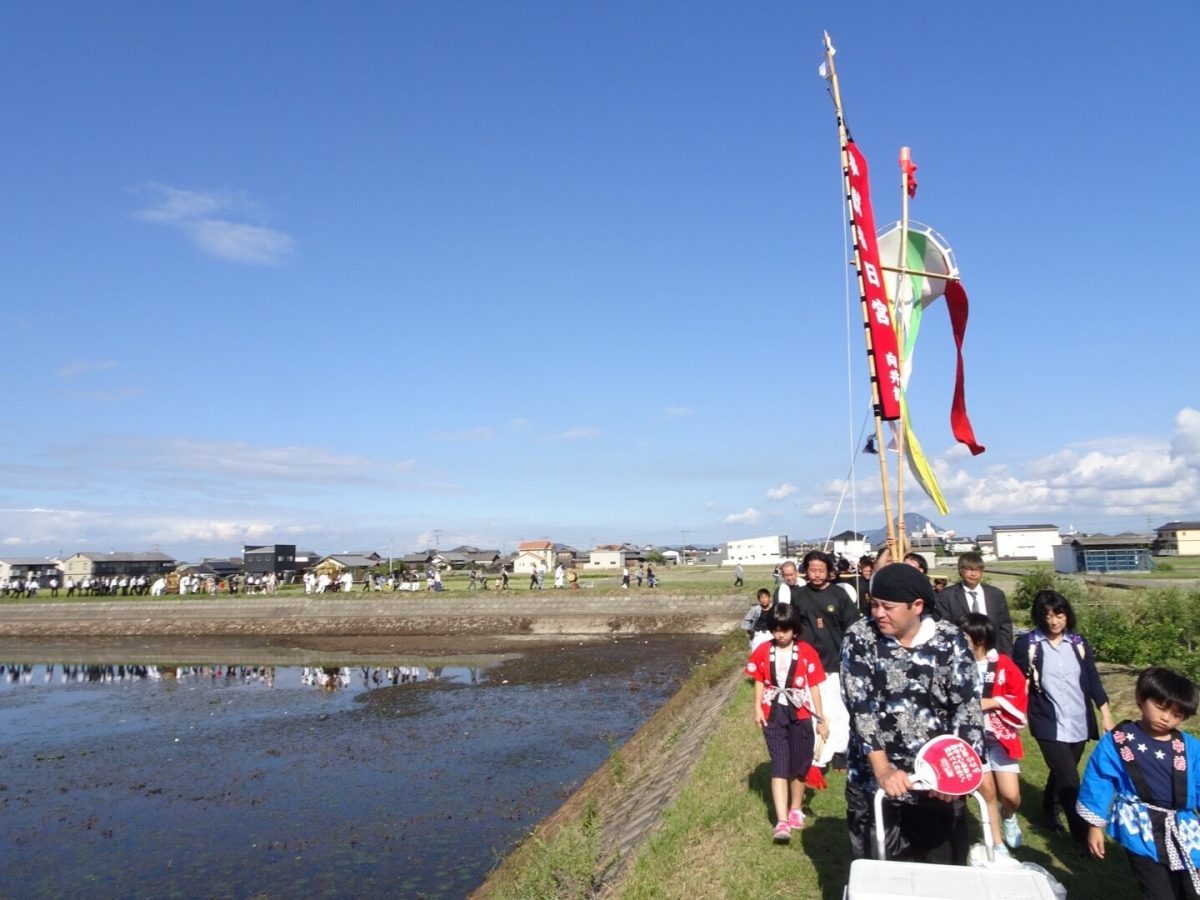 2018年 多度津町山階・藤波池 秋季例大祭 池まわり 上小原獅子組