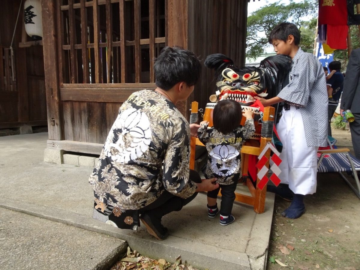2018年 多度津町山階・春日神社 秋季例大祭 記念 上小原獅子組