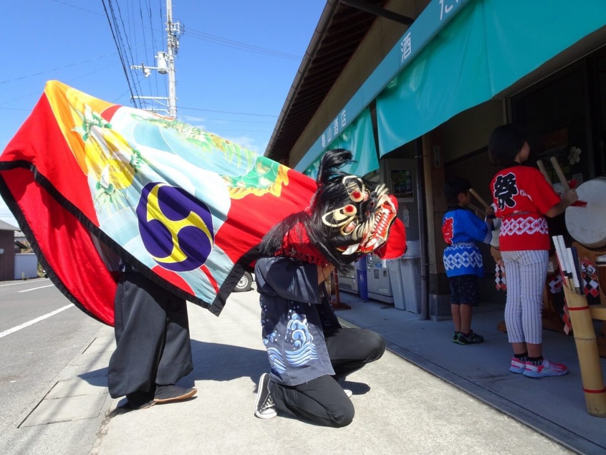 2018年 亀山酒店 秋祭り ヘンド獅子 上小原獅子組