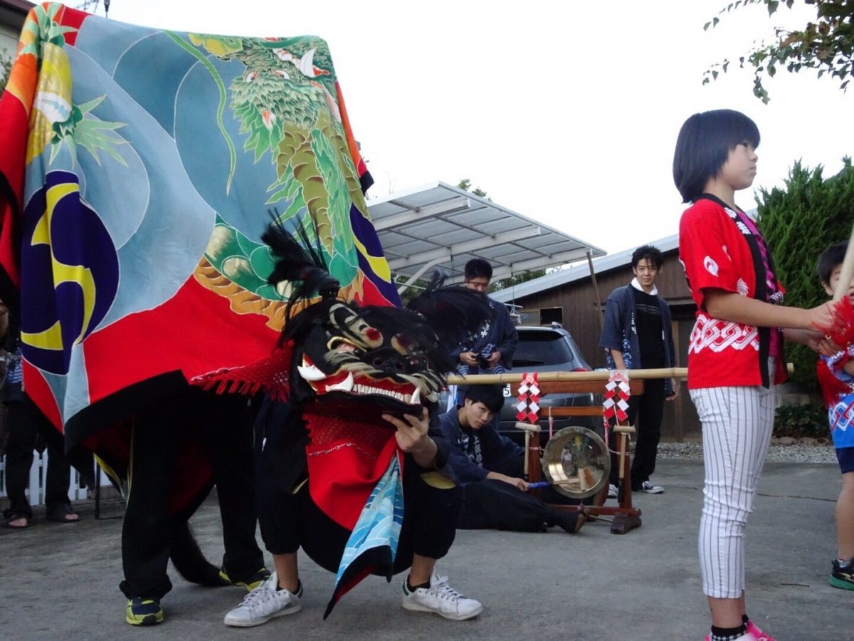 2018年 多度津町山階 秋祭り 村遣い 上小原獅子組