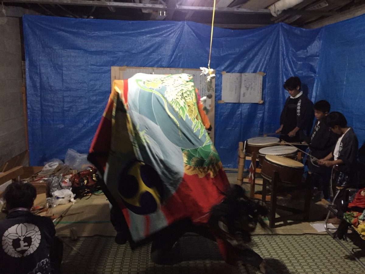 2018年 多度津町山階・当屋 秋祭り 上小原獅子組