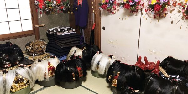 2018年 修理待ちの獅子頭 工房蓮心