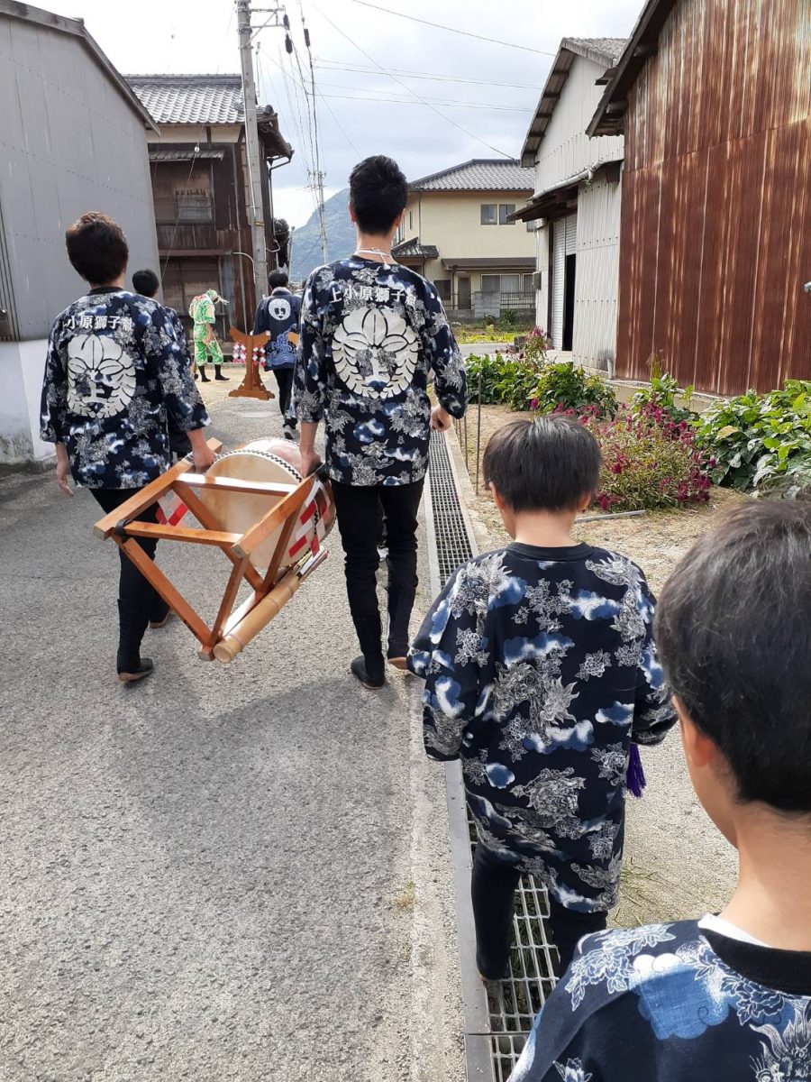 2019年 多度津町山階 秋季例大祭 参拝 上小原獅子組