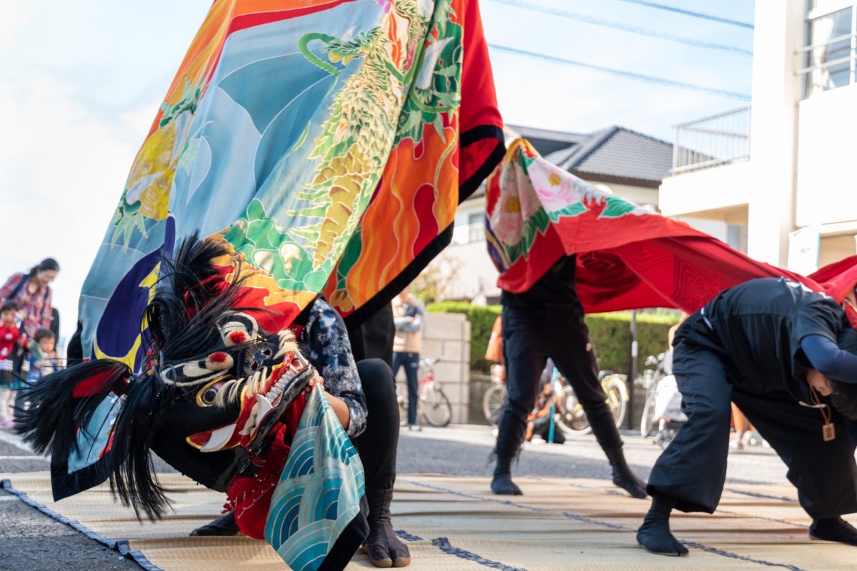 2019年 第35回四箇地区文化祭 山階一斉演舞 上小原獅子組