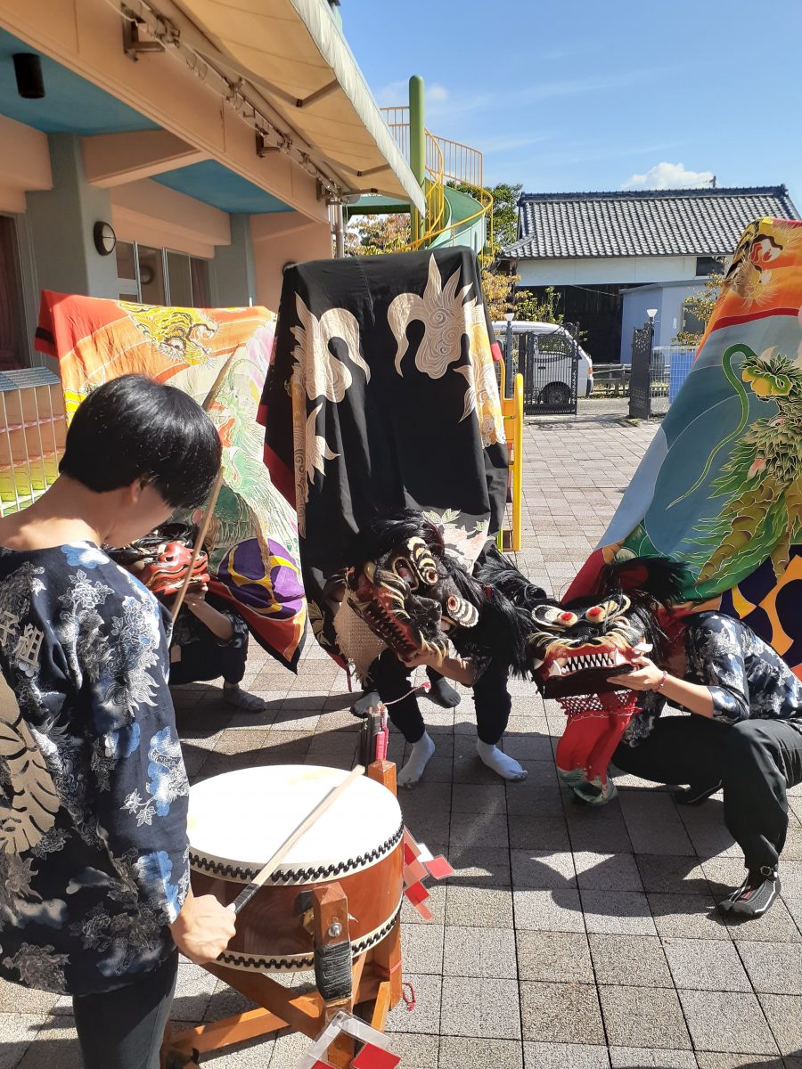 2019年 三井保育所 秋祭り ヘンド獅子 上小原獅子組