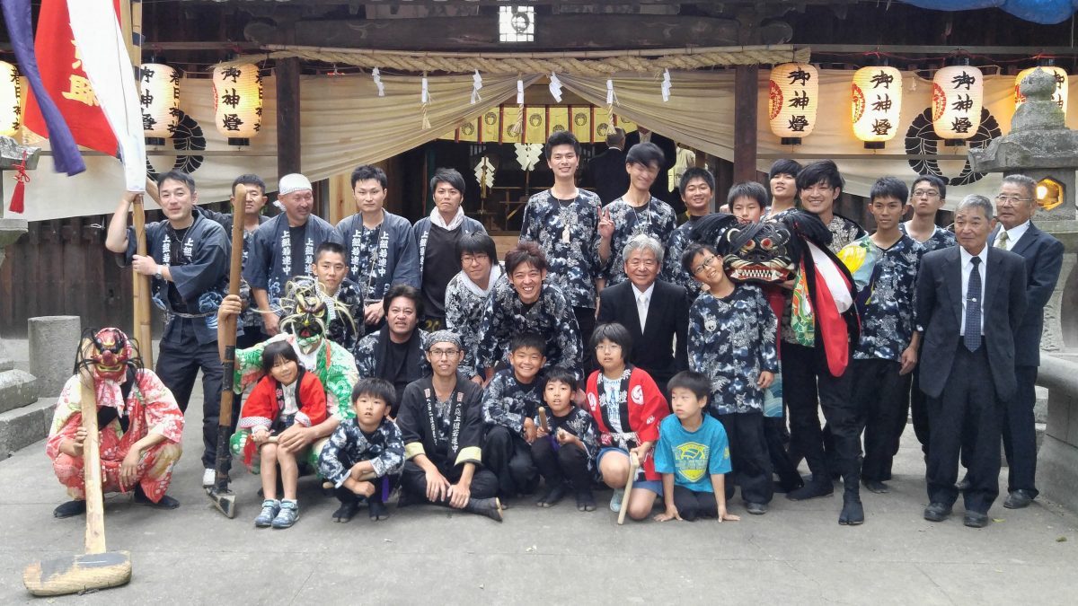 2019年 多度津町山階・春日神社 秋季例大祭 記念 集合写真 上小原獅子組