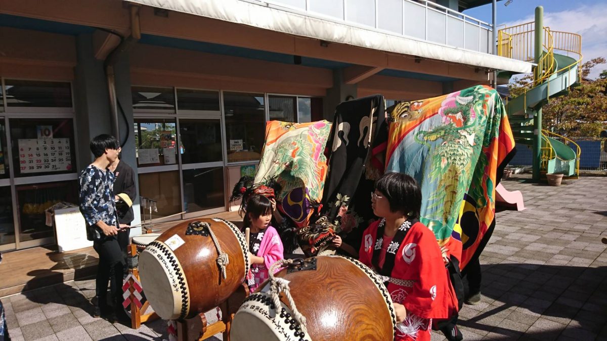 2019年 三井保育所 秋祭り ヘンド獅子 上小原獅子組