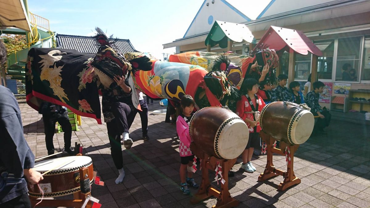 2019年 三井保育所 秋祭り ヘンド獅子 上小原獅子組