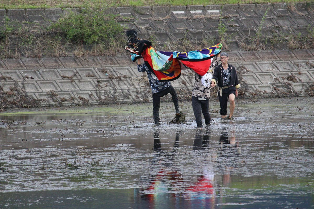 2019年 多度津町山階・藤波池 秋季例大祭 池まわり 上小原獅子組
