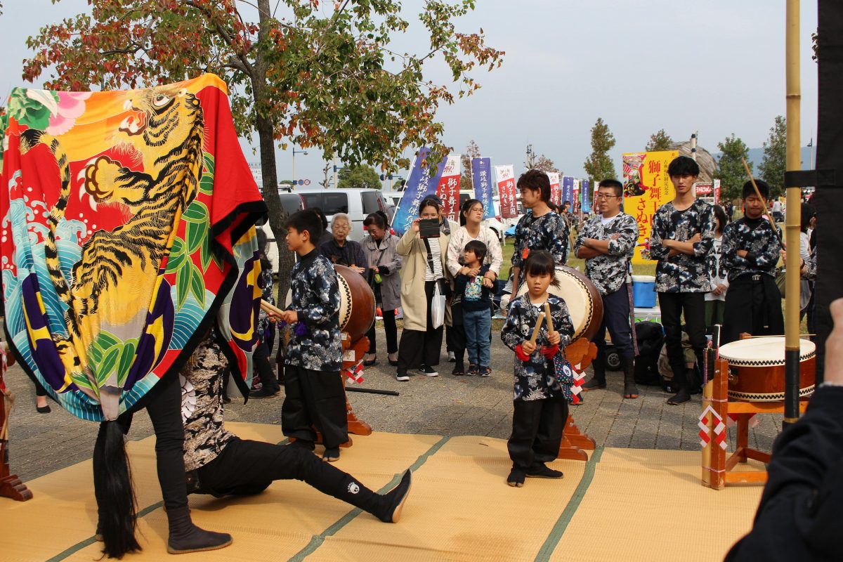 獅子舞王国さぬき2019 一斉演舞 上小原獅子組