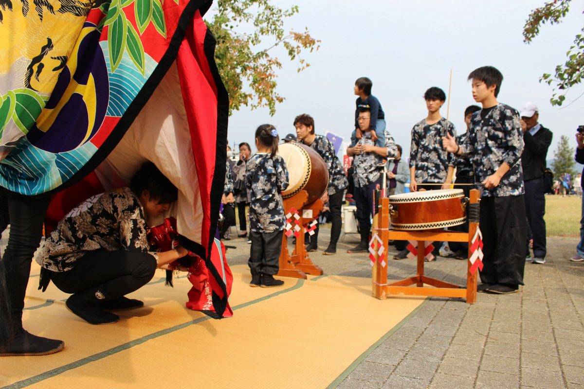 獅子舞王国さぬき2019 一斉演舞 上小原獅子組