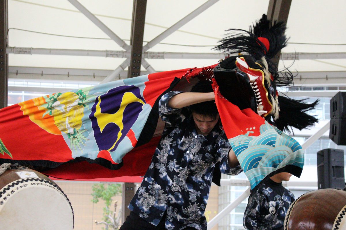 獅子舞王国さぬき2019 大型テント内ステージ 上小原獅子組