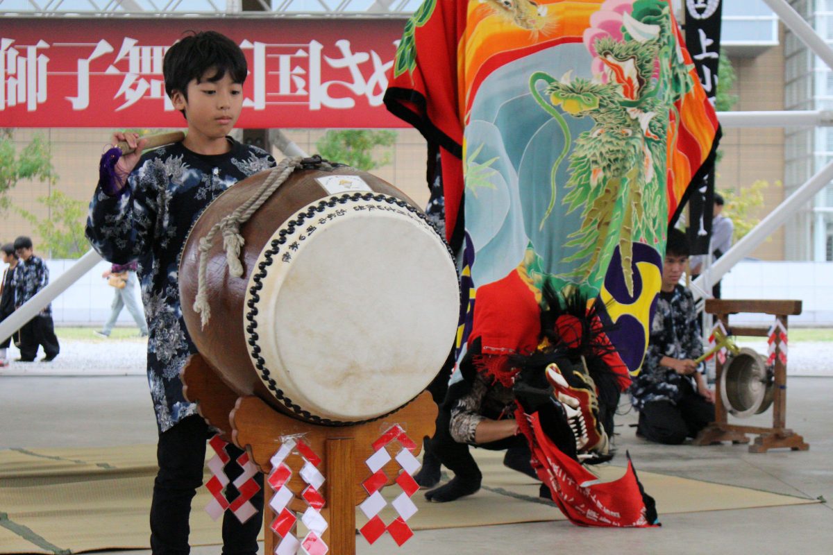 獅子舞王国さぬき2019 大型テント内ステージ 上小原獅子組