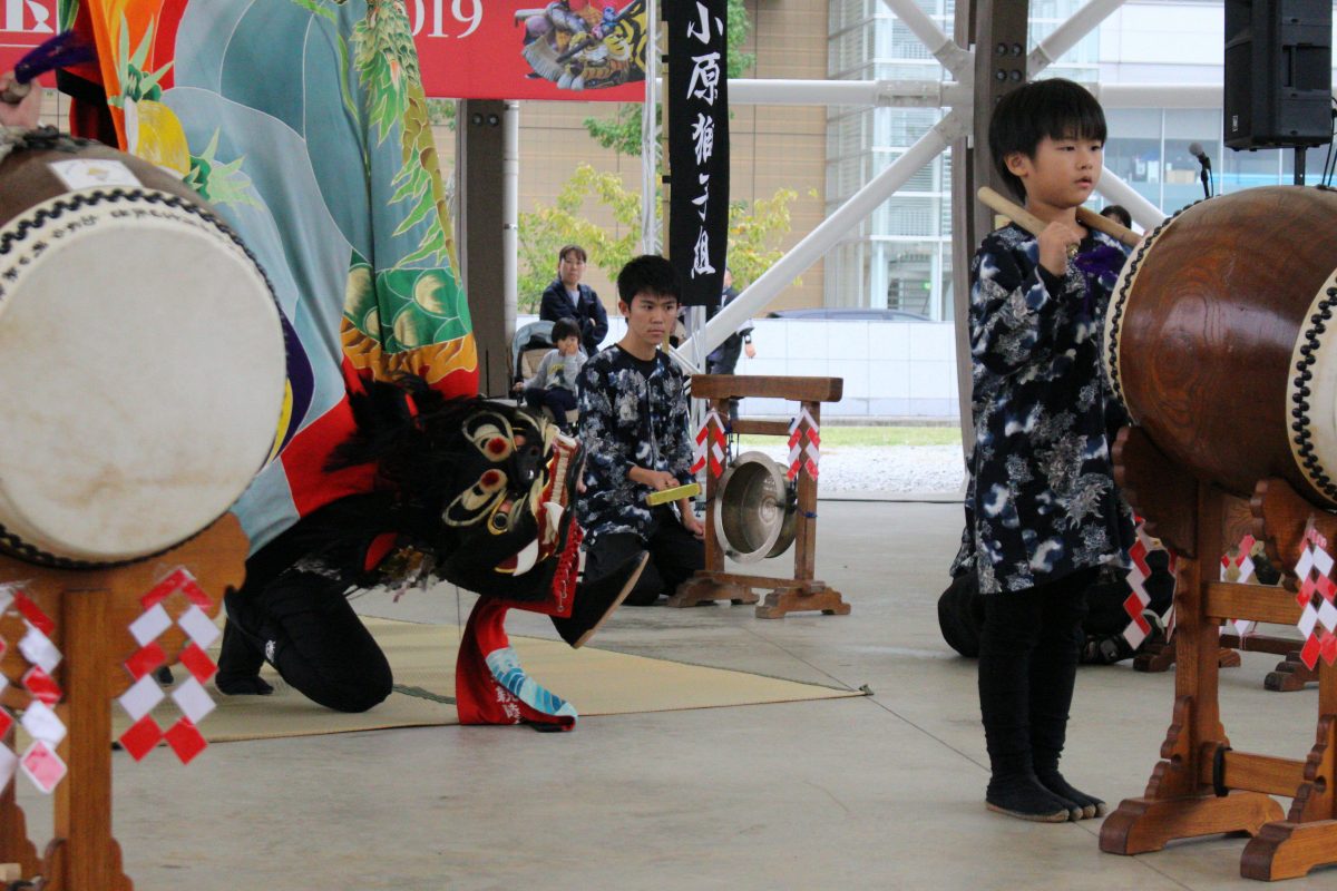 獅子舞王国さぬき2019 大型テント内ステージ 上小原獅子組