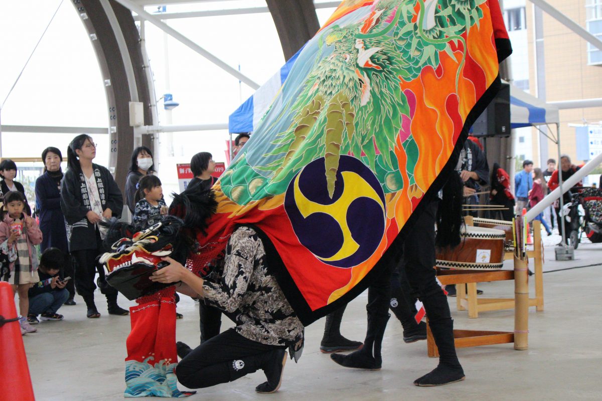 獅子舞王国さぬき2019 大型テント内ステージ 上小原獅子組