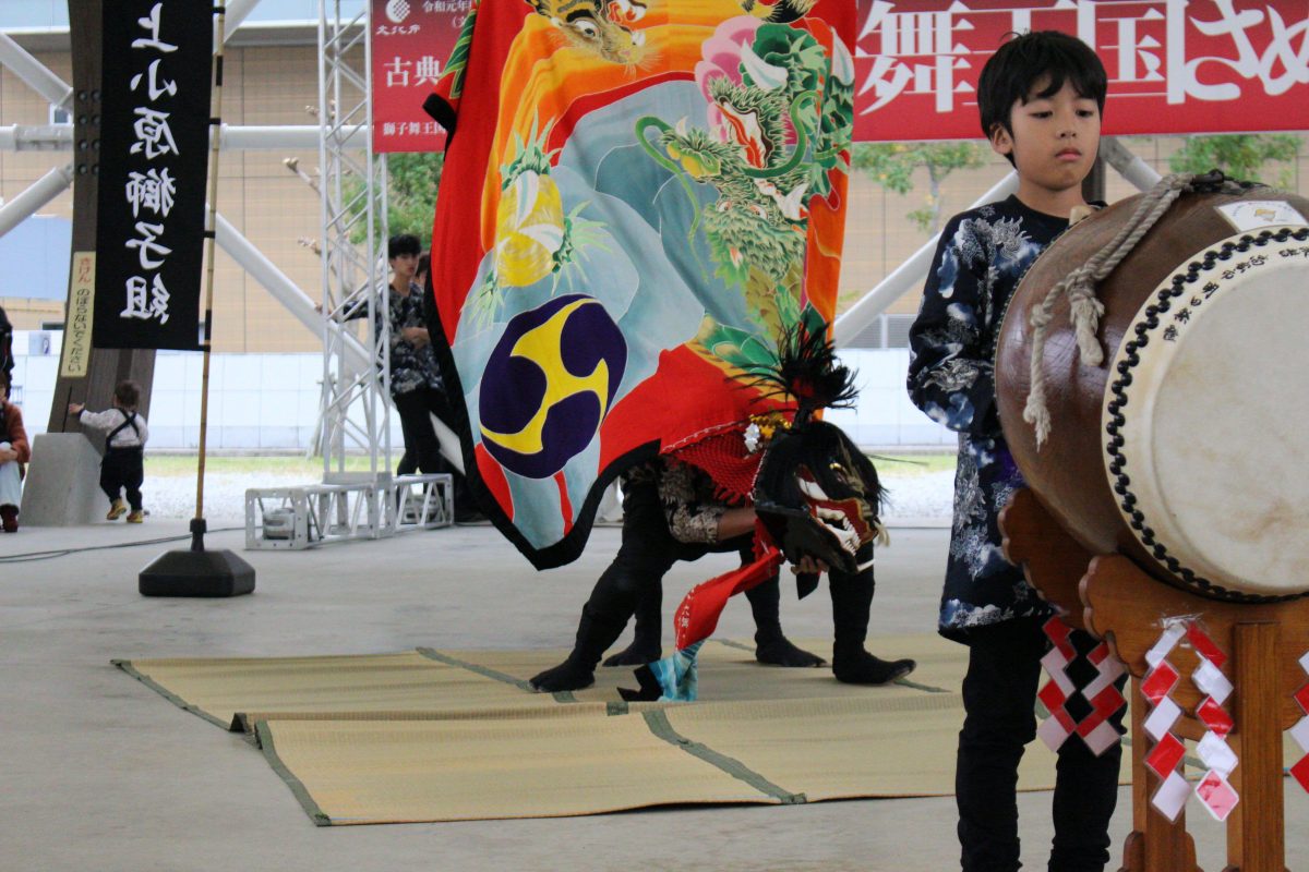 獅子舞王国さぬき2019 大型テント内ステージ 上小原獅子組