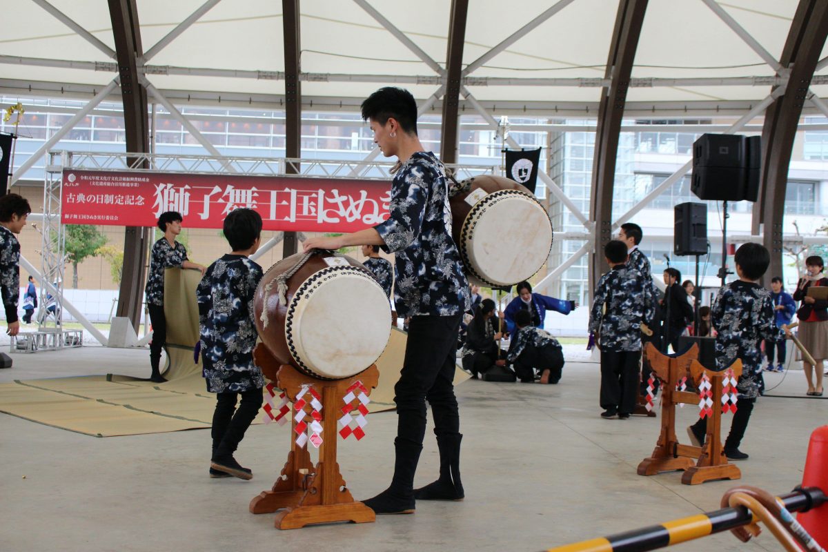獅子舞王国さぬき2019 大型テント内ステージ 上小原獅子組