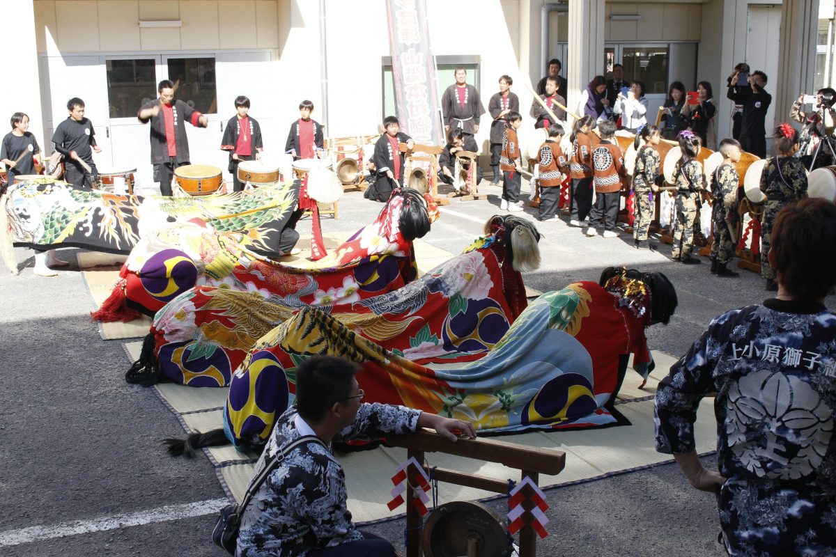 2019年 第35回四箇地区文化祭 山階一斉演舞 上小原獅子組 本村獅子組 北山獅子組