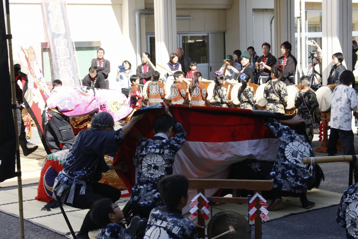2019年 第35回四箇地区文化祭 山階一斉演舞 上小原獅子組 本村獅子組 北山獅子組