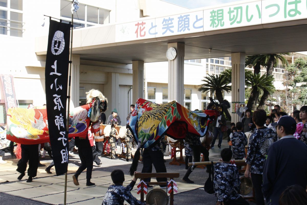 2019年 第35回四箇地区文化祭 山階一斉演舞 上小原獅子組 本村獅子組 北山獅子組