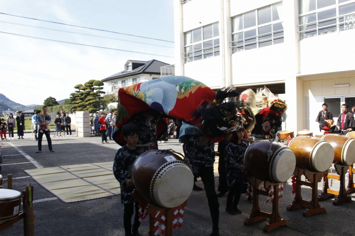 2019年 第35回四箇地区文化祭 山階一斉演舞 上小原獅子組 本村獅子組 北山獅子組