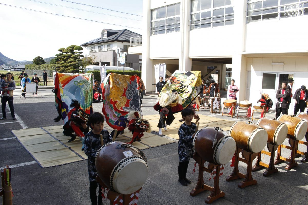 2019年 第35回四箇地区文化祭 山階一斉演舞 上小原獅子組 本村獅子組 北山獅子組
